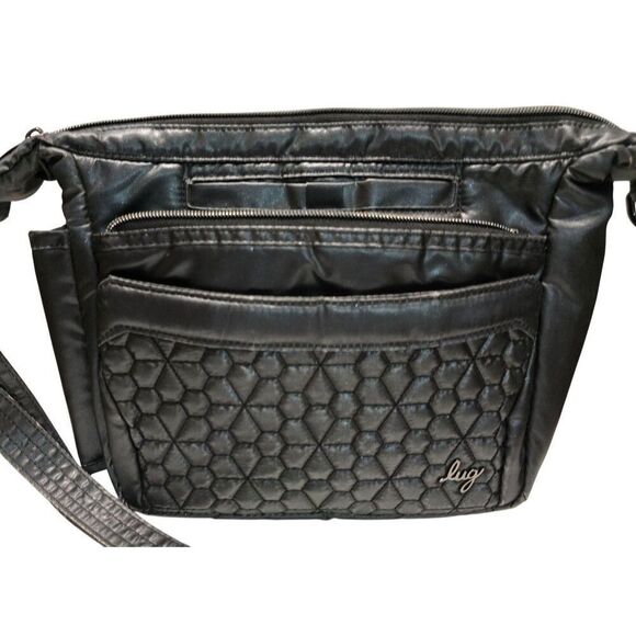 Lug Quilted Crossbody Bag With Multiple Zipper Pockets & Adjustable Strap - Picture 2 of 13